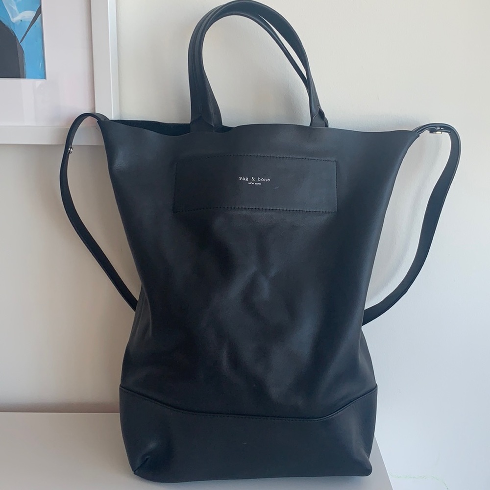 Rag & Bone black leather tote